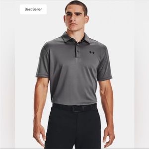 Mens Under Armour Performance Polo - Loose Fit - HeatGear - grey